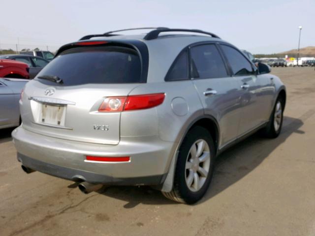 JNRAS08U94X106868 - 2004 INFINITI FX35 GRAY photo 4