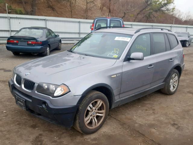 WBXPA93474WA64186 - 2004 BMW X3 3.0I GRAY photo 2