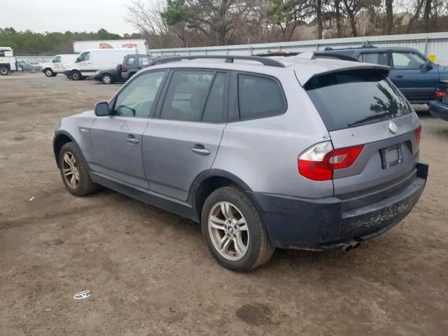 WBXPA93474WA64186 - 2004 BMW X3 3.0I GRAY photo 3