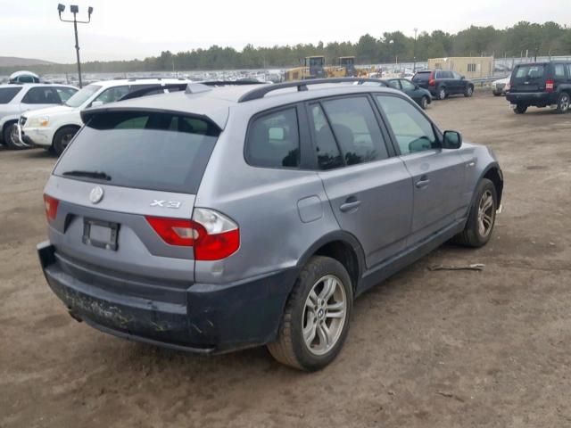 WBXPA93474WA64186 - 2004 BMW X3 3.0I GRAY photo 4