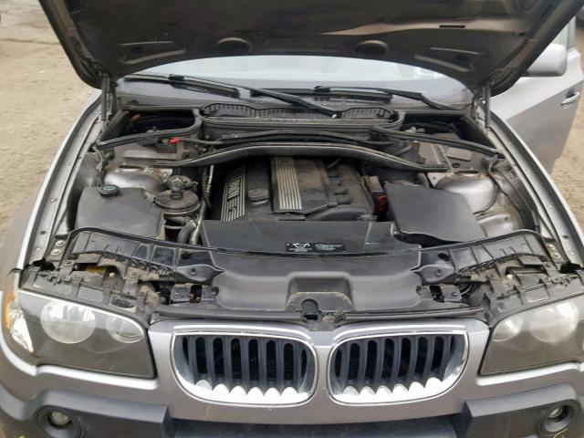 WBXPA93474WA64186 - 2004 BMW X3 3.0I GRAY photo 7