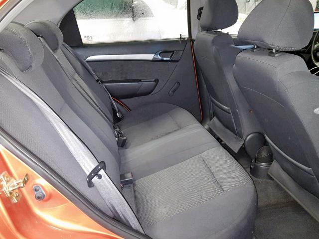 KL1TD56657B044074 - 2007 CHEVROLET AVEO BASE ნარინჯისფერი ფოტო 6