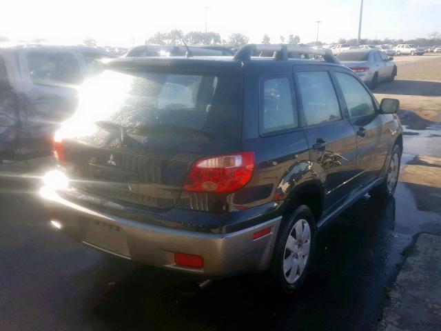 JA4LX31F96U021003 - 2006 MITSUBISHI OUTLANDER BLACK photo 4