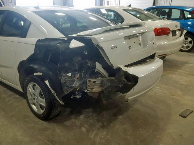 1G8AN15F37Z100957 - 2007 SATURN ION LEVEL WHITE photo 9