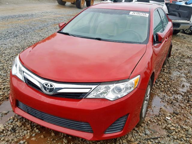 4T1BF1FK2CU521462 - 2012 TOYOTA CAMRY LE A RED photo 2