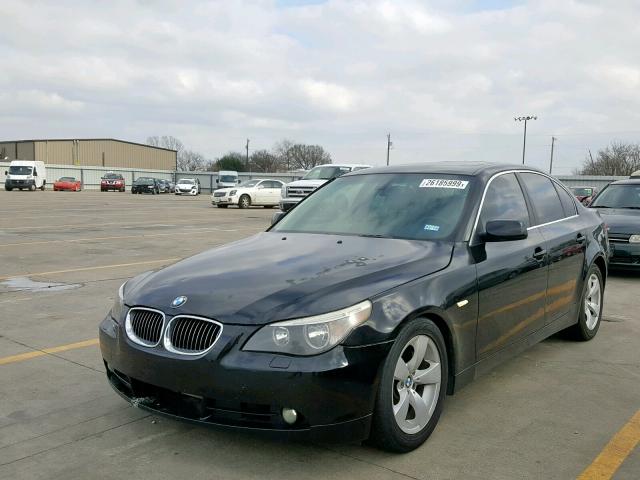 WBANE53597CW65044 - 2007 BMW 525 I BLACK photo 2