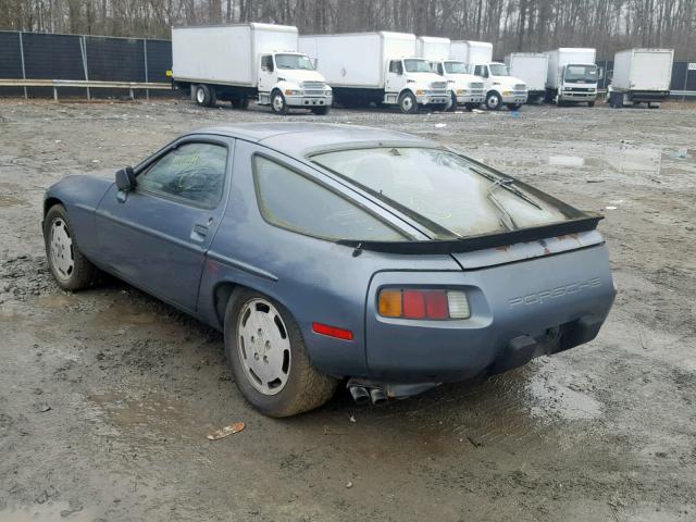 WP0JB0929DS861450 - 1983 PORSCHE 928 S BLUE photo 3