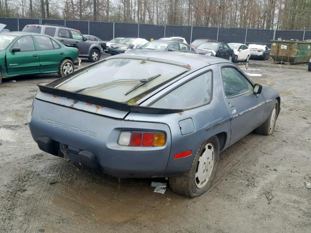 WP0JB0929DS861450 - 1983 PORSCHE 928 S BLUE photo 4