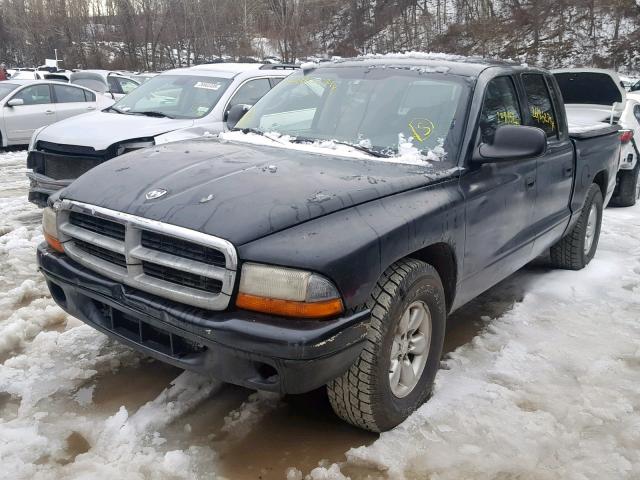 1D7HL38X63S110546 - 2003 DODGE DAKOTA QUA BLACK photo 2