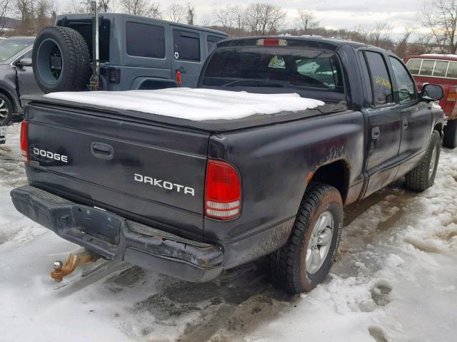 1D7HL38X63S110546 - 2003 DODGE DAKOTA QUA BLACK photo 4