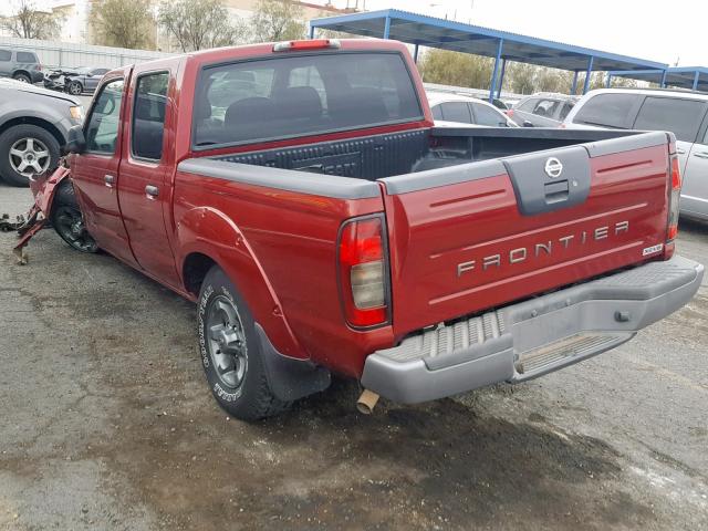 1N6ED27T54C402233 - 2004 NISSAN FRONTIER C BURGUNDY photo 3