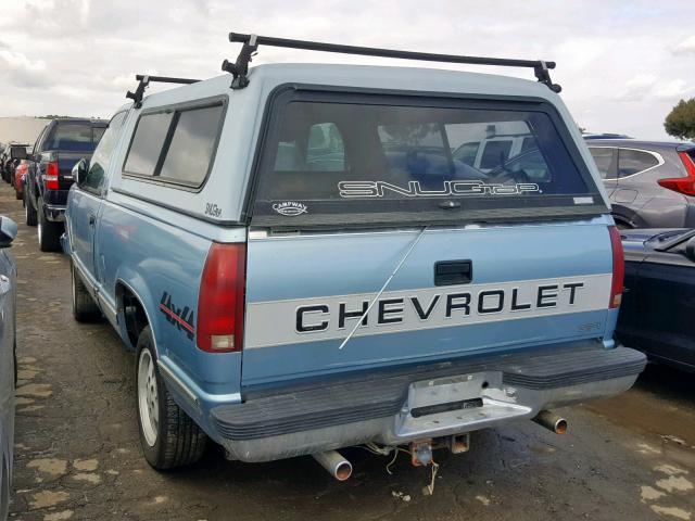 1GCDK14K2KZ177161 - 1989 CHEVROLET GMT-400 K1 BLUE photo 3