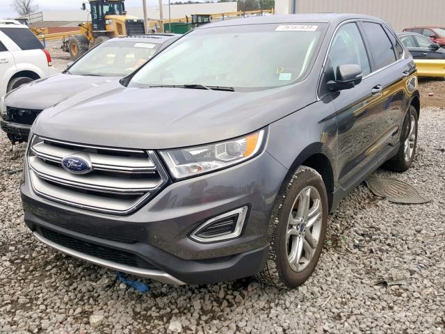 2FMTK3K8XFBC22043 - 2015 FORD EDGE TITAN GRAY photo 2