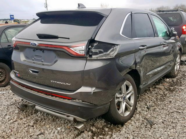 2FMTK3K8XFBC22043 - 2015 FORD EDGE TITAN GRAY photo 4