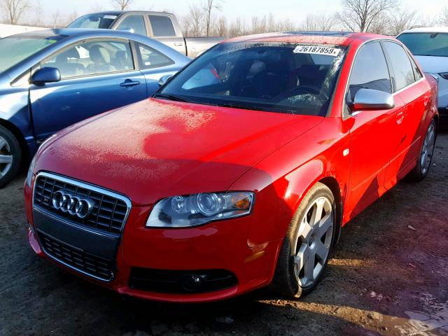 WAUGL58E85A482962 - 2005 AUDI NEW S4 QUA RED photo 2