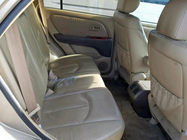 JT6HF10U3Y0132196 - 2000 LEXUS RX 300 GOLD photo 6