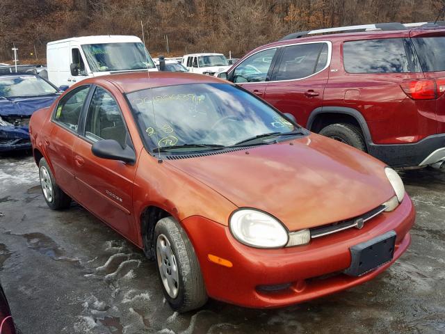 1B3ES46C5YD597077 - 2000 DODGE NEON BASE ORANGE photo 1