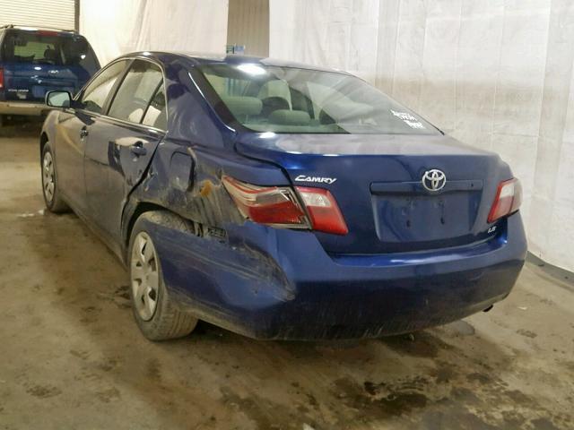 4T1BE46K97U062473 - 2007 TOYOTA CAMRY NEW BLUE photo 3