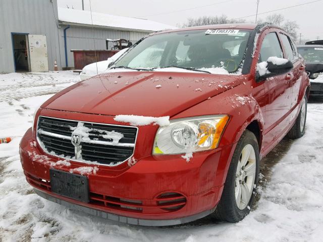 1B3CB4HA5AD612511 - 2010 DODGE CALIBER SX MAROON photo 2