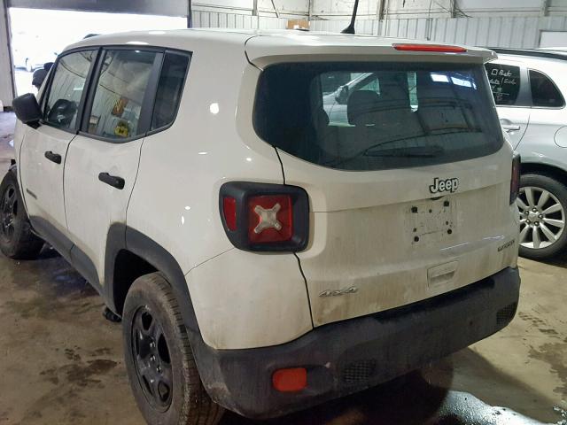 ZACCJBAB1JPH44790 - 2018 JEEP RENEGADE S 白色 照片 3