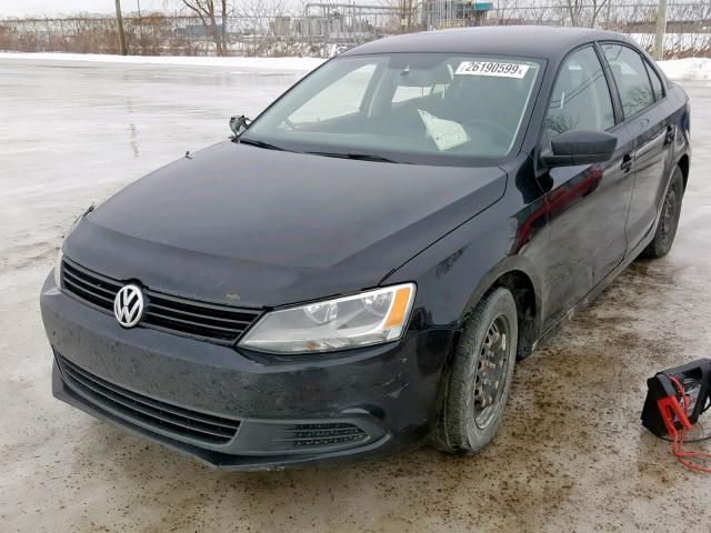 3VW1K7AJ9DM428888 - 2013 VOLKSWAGEN JETTA BASE BLACK photo 2