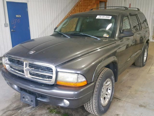 1B4HR48NX2F180410 - 2002 DODGE DURANGO SL GRAY photo 2