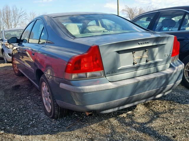 YV1RS61R022112834 - 2002 VOLVO S60 TEAL photo 3