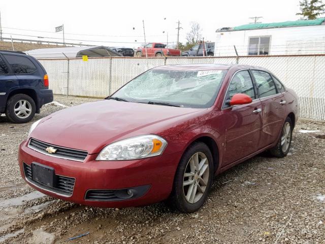 2G1WU583X89201912 - 2008 CHEVROLET IMPALA LTZ RED photo 2