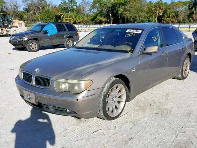 WBAGN63423DS44597 - 2003 BMW 745 LI BEIGE photo 2