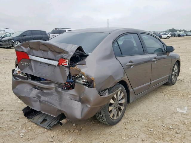 2HGFA16969H511385 - 2009 HONDA CIVIC EXL GRAY photo 4