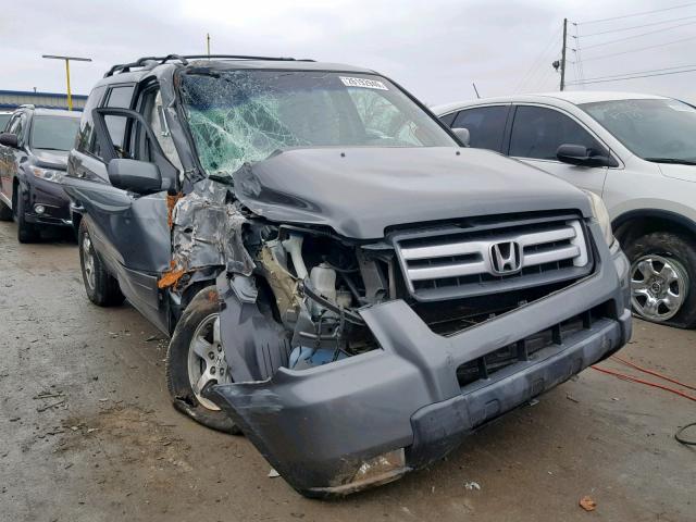 5FNYF28358B027106 - 2008 HONDA PILOT SE GRAY photo 1