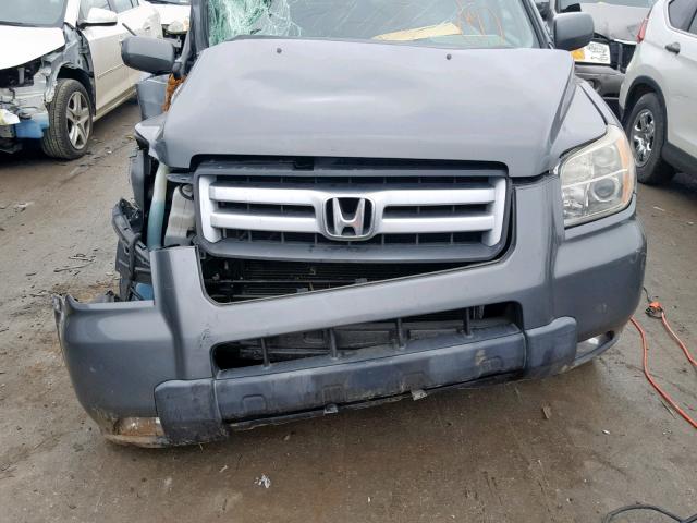 5FNYF28358B027106 - 2008 HONDA PILOT SE GRAY photo 7