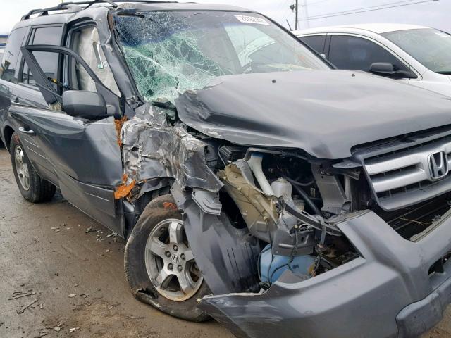 5FNYF28358B027106 - 2008 HONDA PILOT SE GRAY photo 9