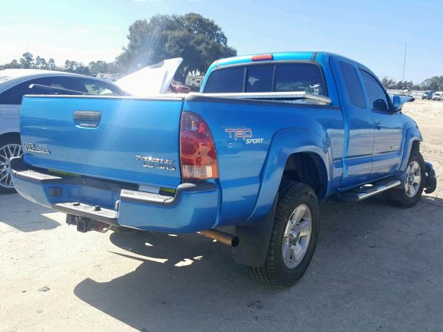 5TETU62N77Z428316 - 2007 TOYOTA TACOMA PRE BLUE photo 4