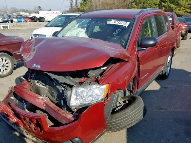 1J4NT1FB6BD140698 - 2011 JEEP COMPASS SP RED photo 2