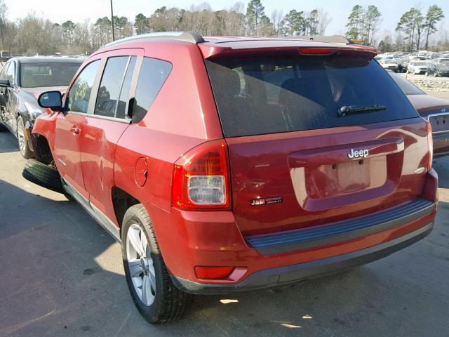 1J4NT1FB6BD140698 - 2011 JEEP COMPASS SP RED photo 3