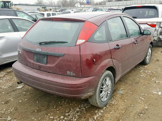 1FAFP37N37W335159 - 2007 FORD FOCUS ZX5 MAROON photo 4