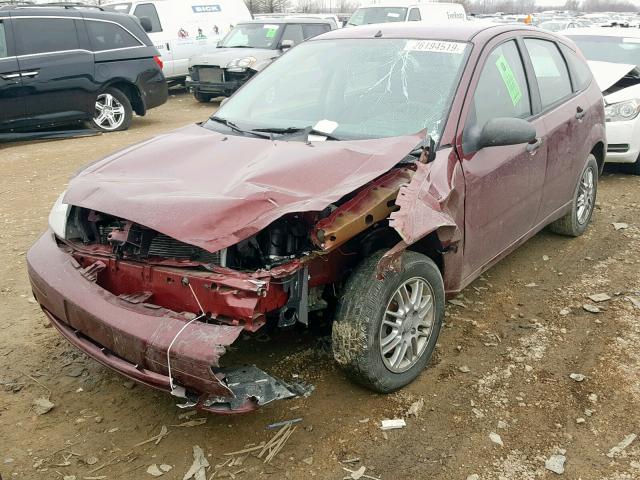 1FAFP37N37W335159 - 2007 FORD FOCUS ZX5 MAROON photo 9