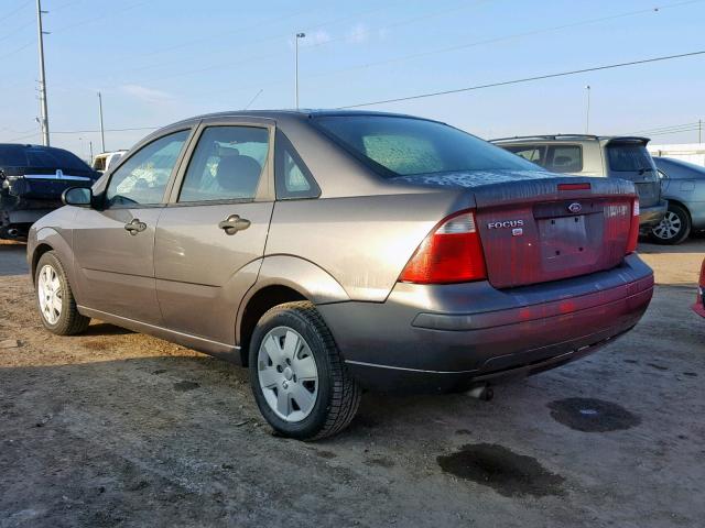 1FAFP34NX7W229263 - 2007 FORD FOCUS ZX4 GRAY photo 3