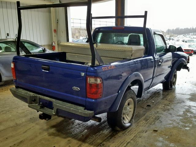 1FTYR10U04PA76137 - 2004 FORD RANGER BLUE photo 4