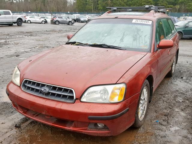 4S3BH625546304697 - 2004 SUBARU LEGACY L S RED photo 2