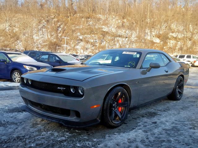 2C3CDZC96HH500689 - 2017 DODGE CHALLENGER GRAY photo 2