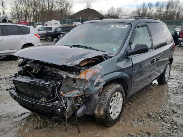 1C4GJ25342B705773 - 2002 CHRYSLER VOYAGER GREEN photo 2