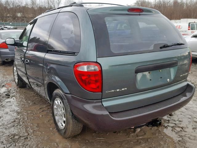 1C4GJ25342B705773 - 2002 CHRYSLER VOYAGER GREEN photo 3