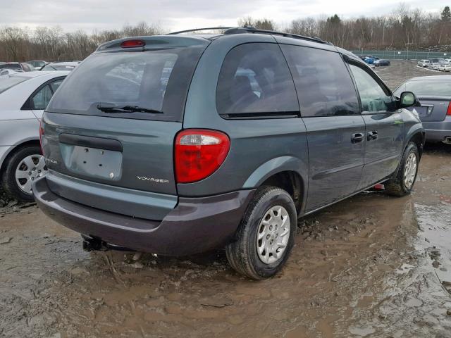 1C4GJ25342B705773 - 2002 CHRYSLER VOYAGER GREEN photo 4