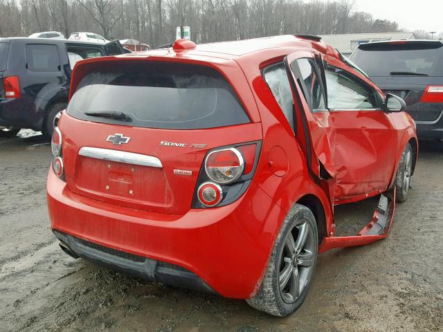 1G1JG6SB0D4223695 - 2013 CHEVROLET SONIC RS RED photo 4