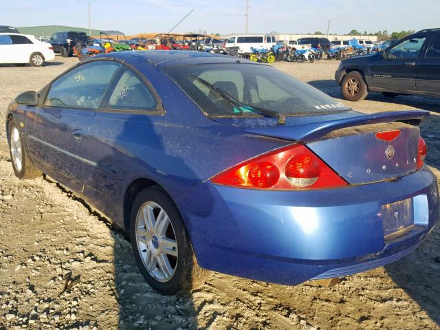 1ZWFT61L025618012 - 2002 MERCURY COUGAR V6 BLUE photo 3