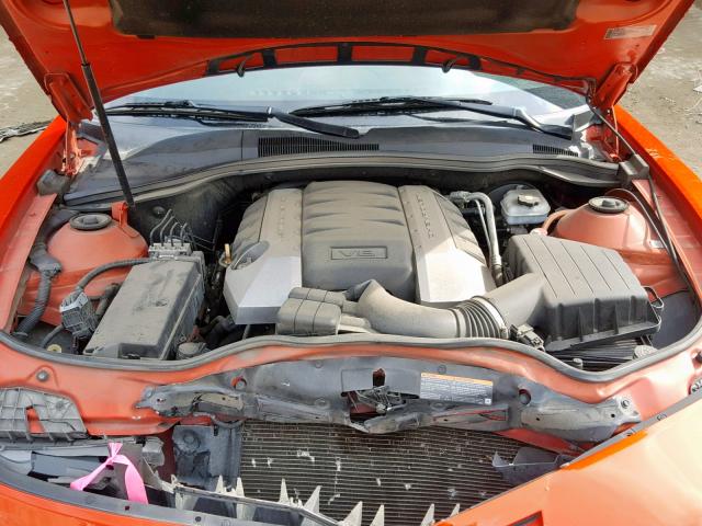 2G1FS1EW3B9113191 - 2011 CHEVROLET CAMARO SS ORANGE photo 7