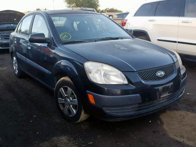 KNADE123166169608 - 2006 KIA RIO BLACK photo 1