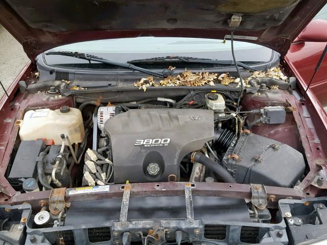 1G4HP54K6Y4272687 - 2000 BUICK LESABRE CU MAROON photo 7